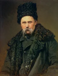 Porträt des ukrainischen Autors Taras Grigorievich Shevchenko, 1871